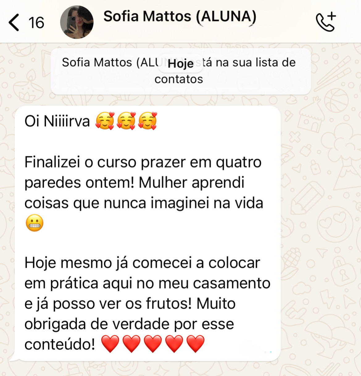 Depoimento Sofia